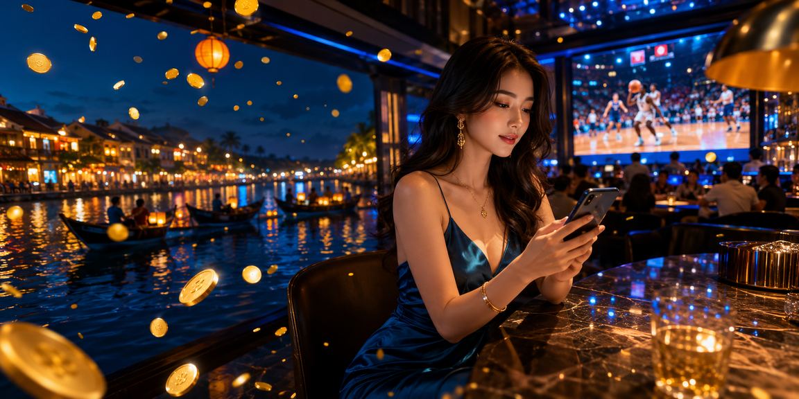 Không khí xem bóng rổ và đặt cược tại Hội An với màn hình hiển thị tỷ lệ